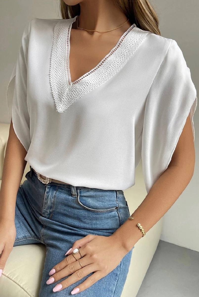 Lani Layered V-Neck Blouse