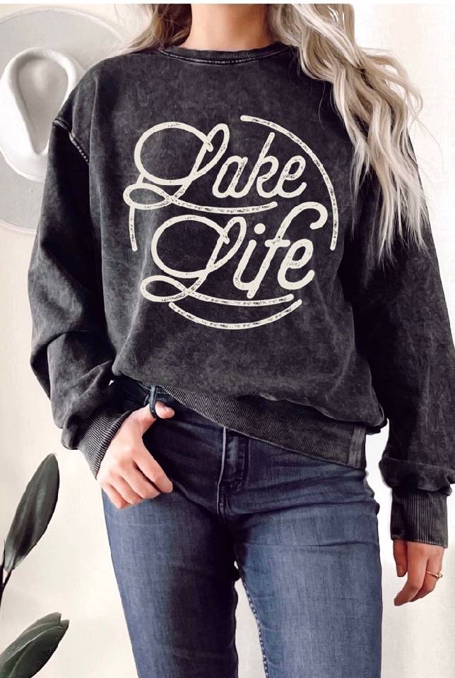 Lake Life Mineral Graphic Terry Sweatshirt