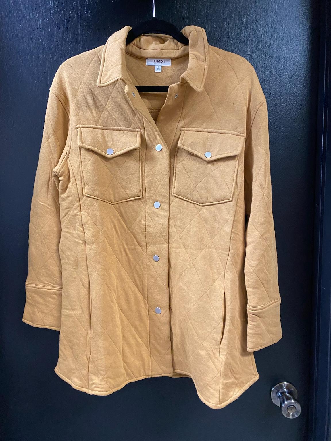 Mustard Collar Button Down Jacket