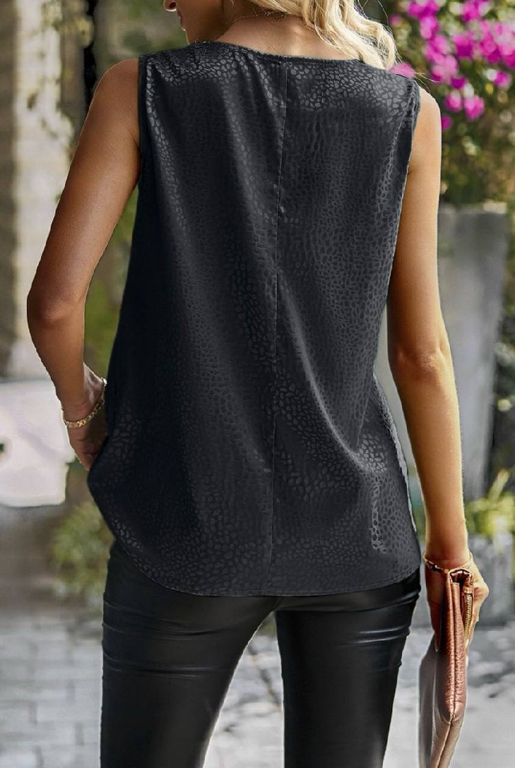 Close Your Eyes Dotted Cowl Neck Top