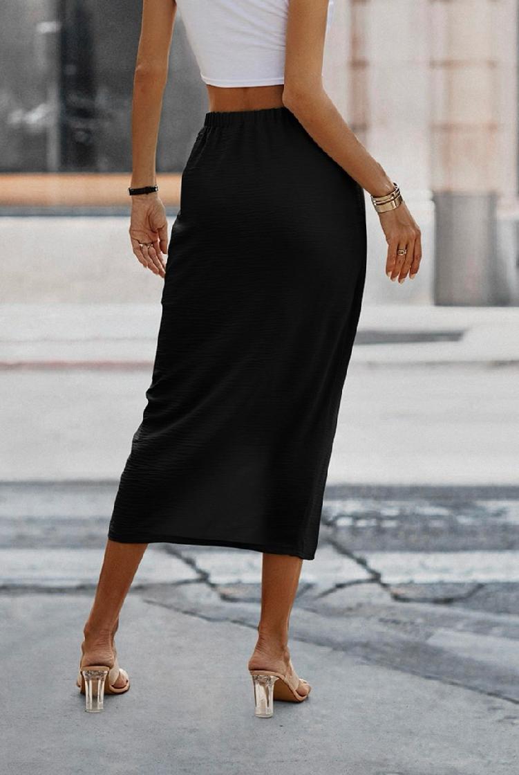 Wrap Cross Self Belt Skirt
