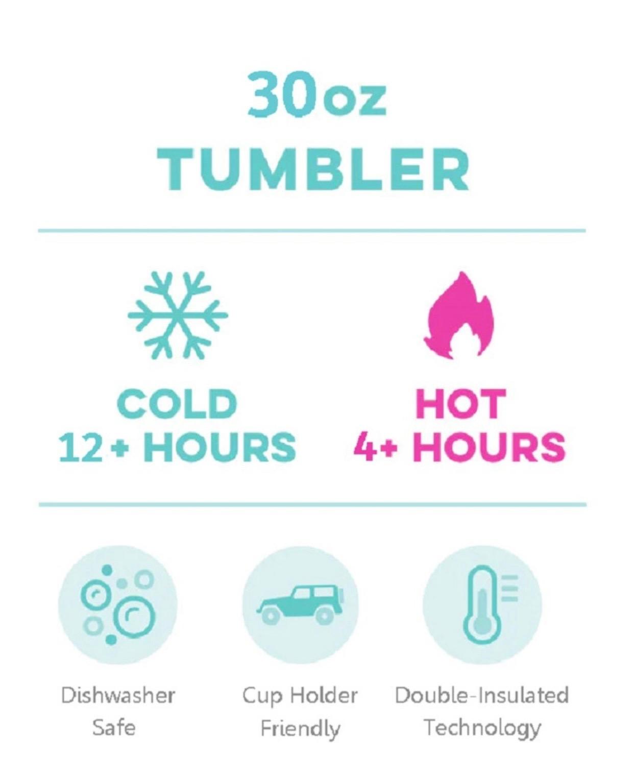 30 OZ Stainless Steel 2 Way Flip Tumbler