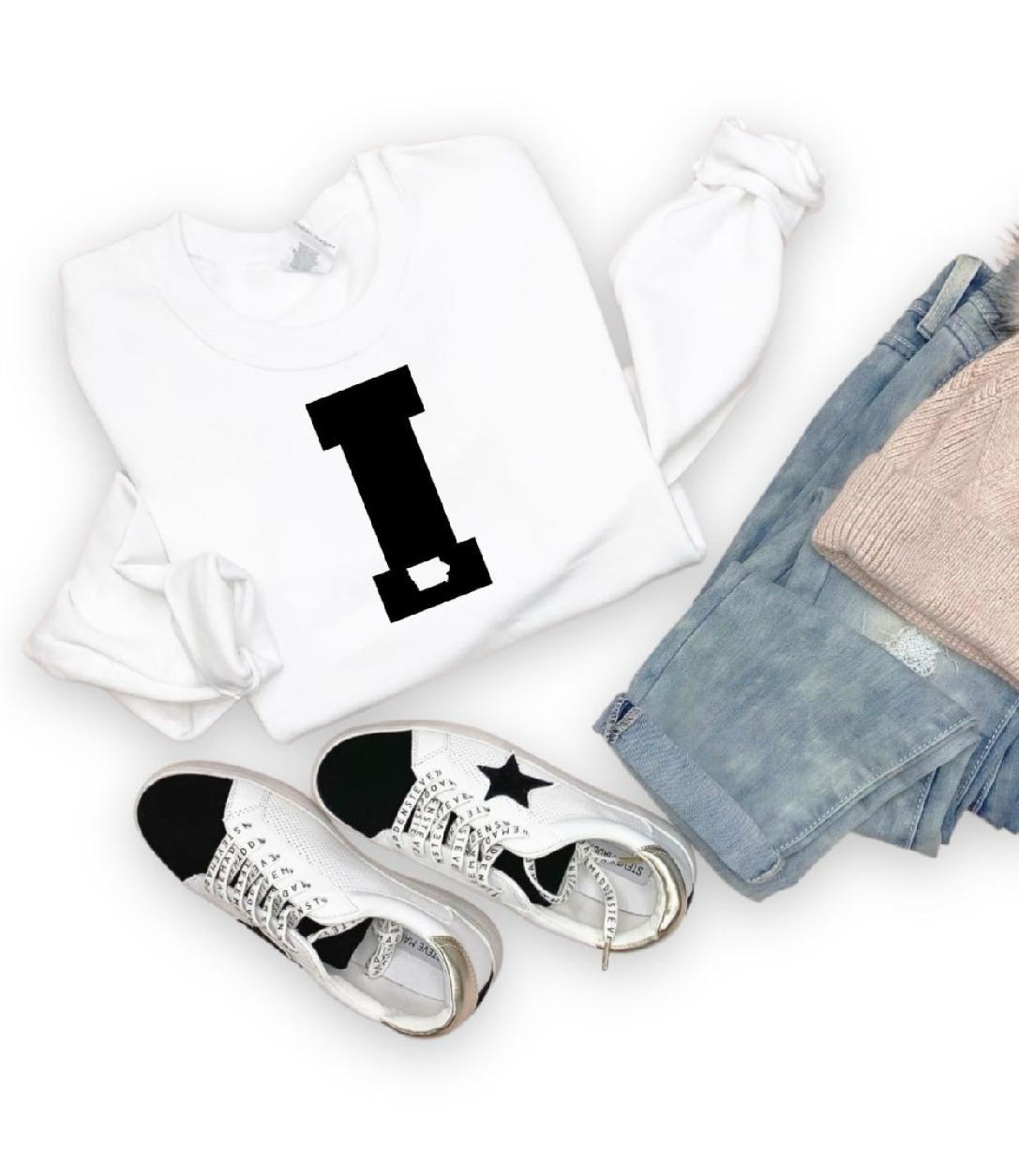 Big I Iowa Premium Bella Canvas Sweatshirt