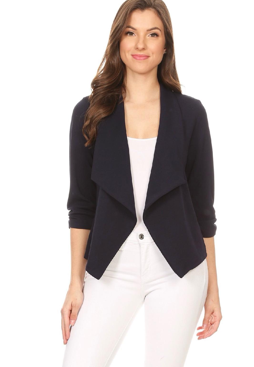 Solid Basic Blazer Jacket