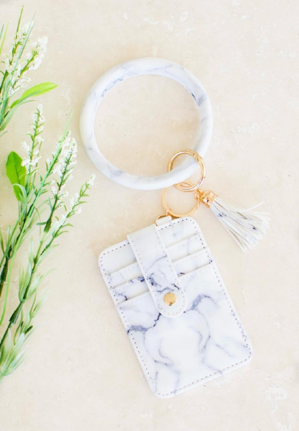 Key Ring Wallet Bracelet ID Zip Up