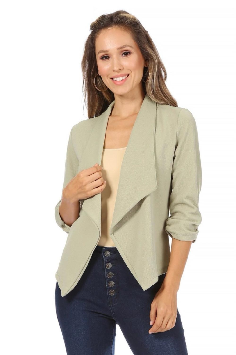 Solid Basic Blazer Jacket