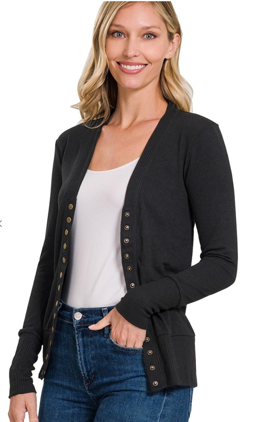 Gracie Snap Button Sweater Cardigan