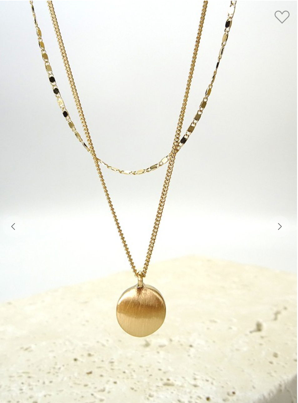 Layered coin necklace