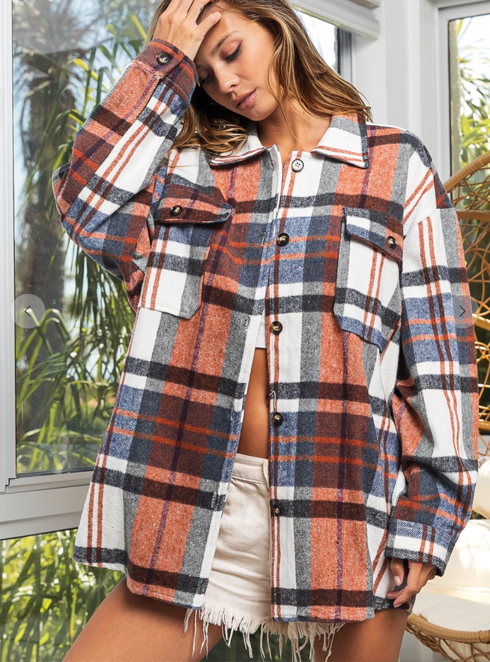 Mary Jo Textured Button Down Shirt