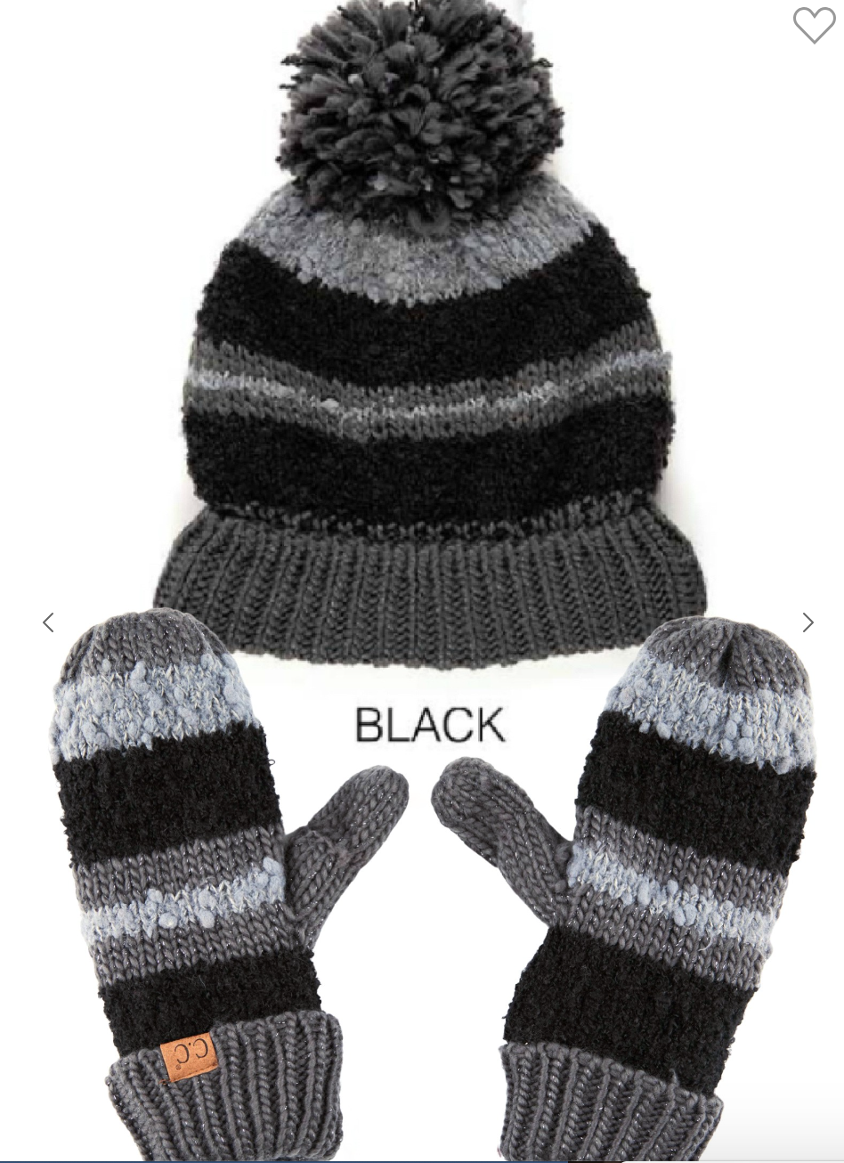 CC Trending Tech Touch Beanie & Mitten Set