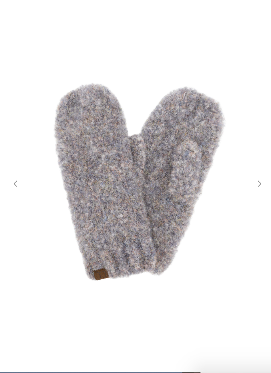 CC Mixed Color Boucle Mittens