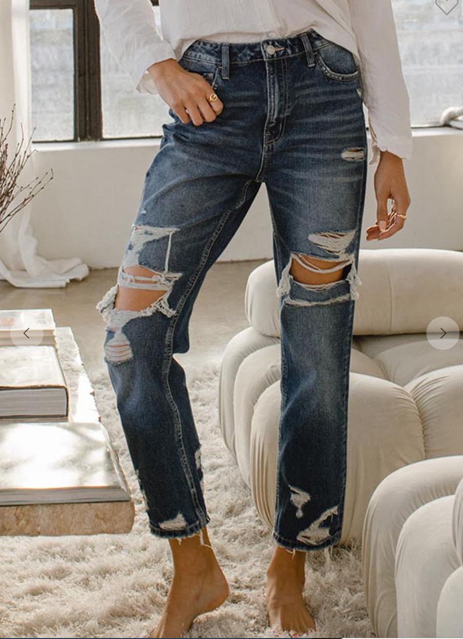 Lucid Dream Destroyed Super High Rise Jeans