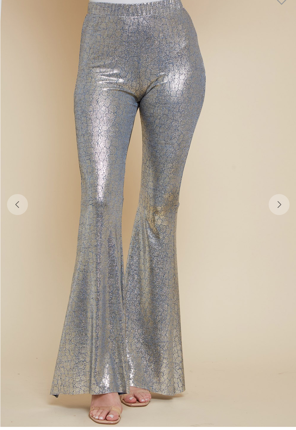 Snake Foil Print Bell Bottom