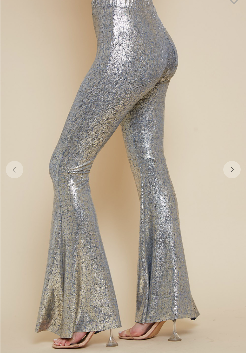 Snake Foil Print Bell Bottom