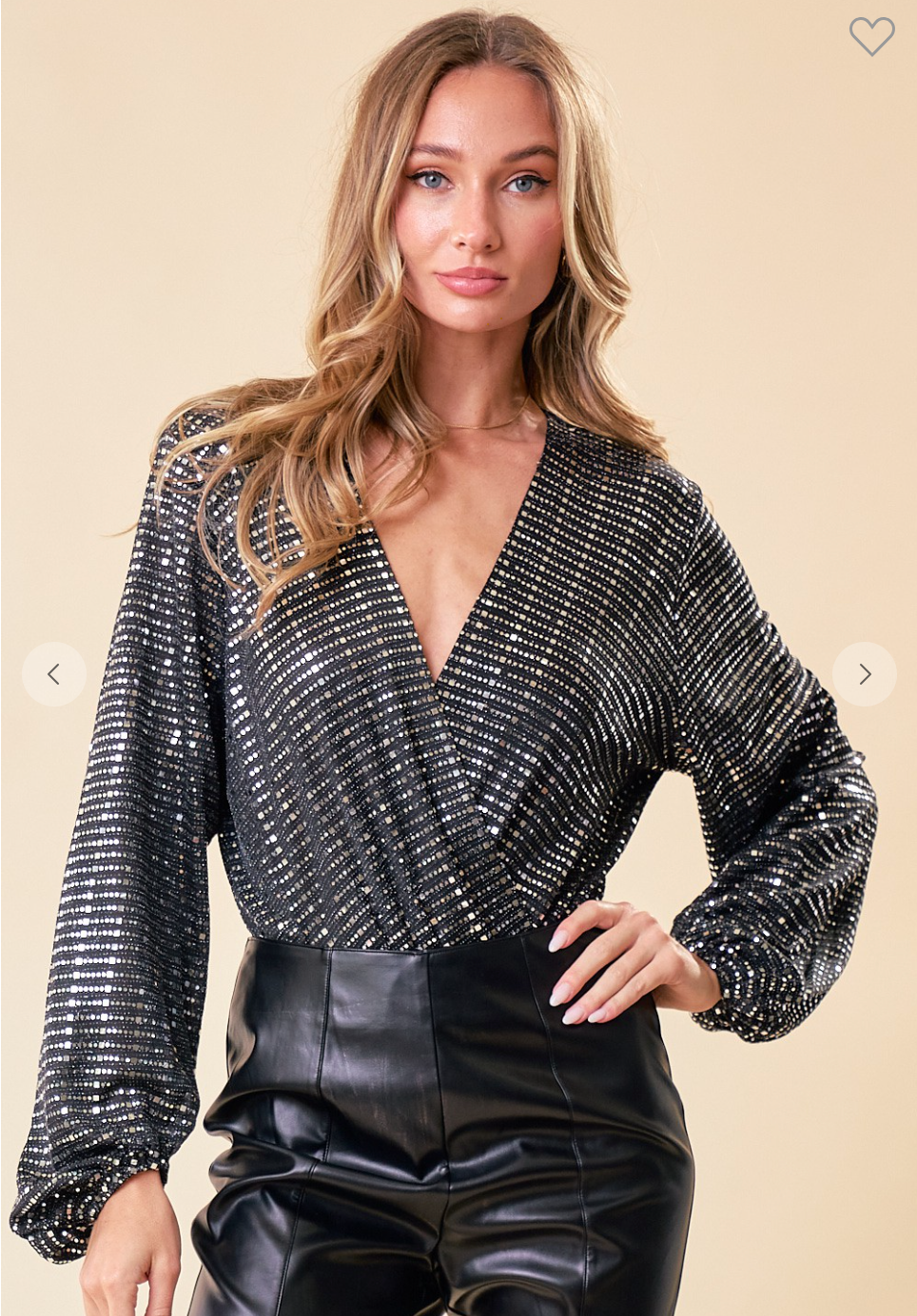 Glitter Overlap Bodysuit