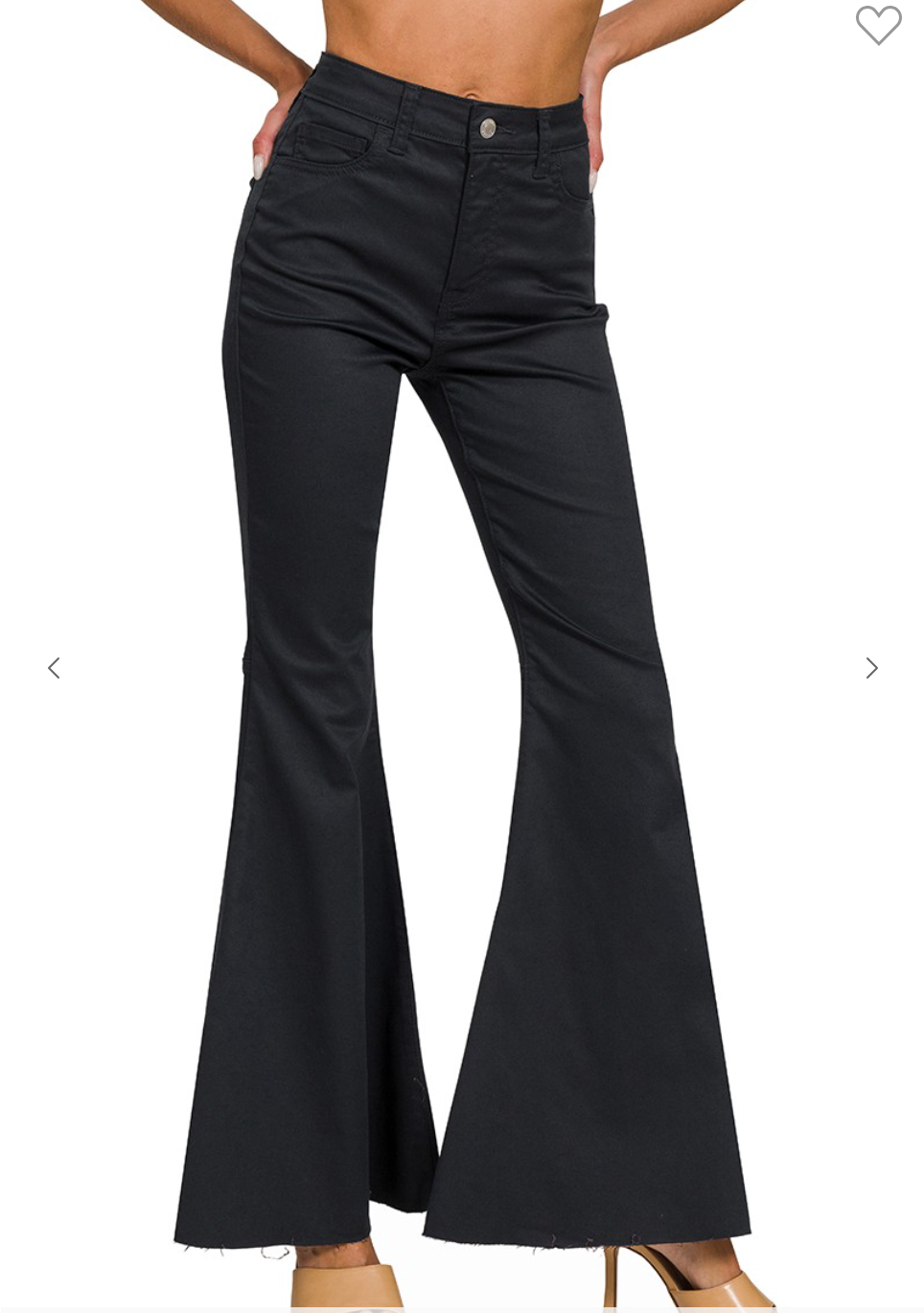 High-Rise Super Flare Black Denim Pants
