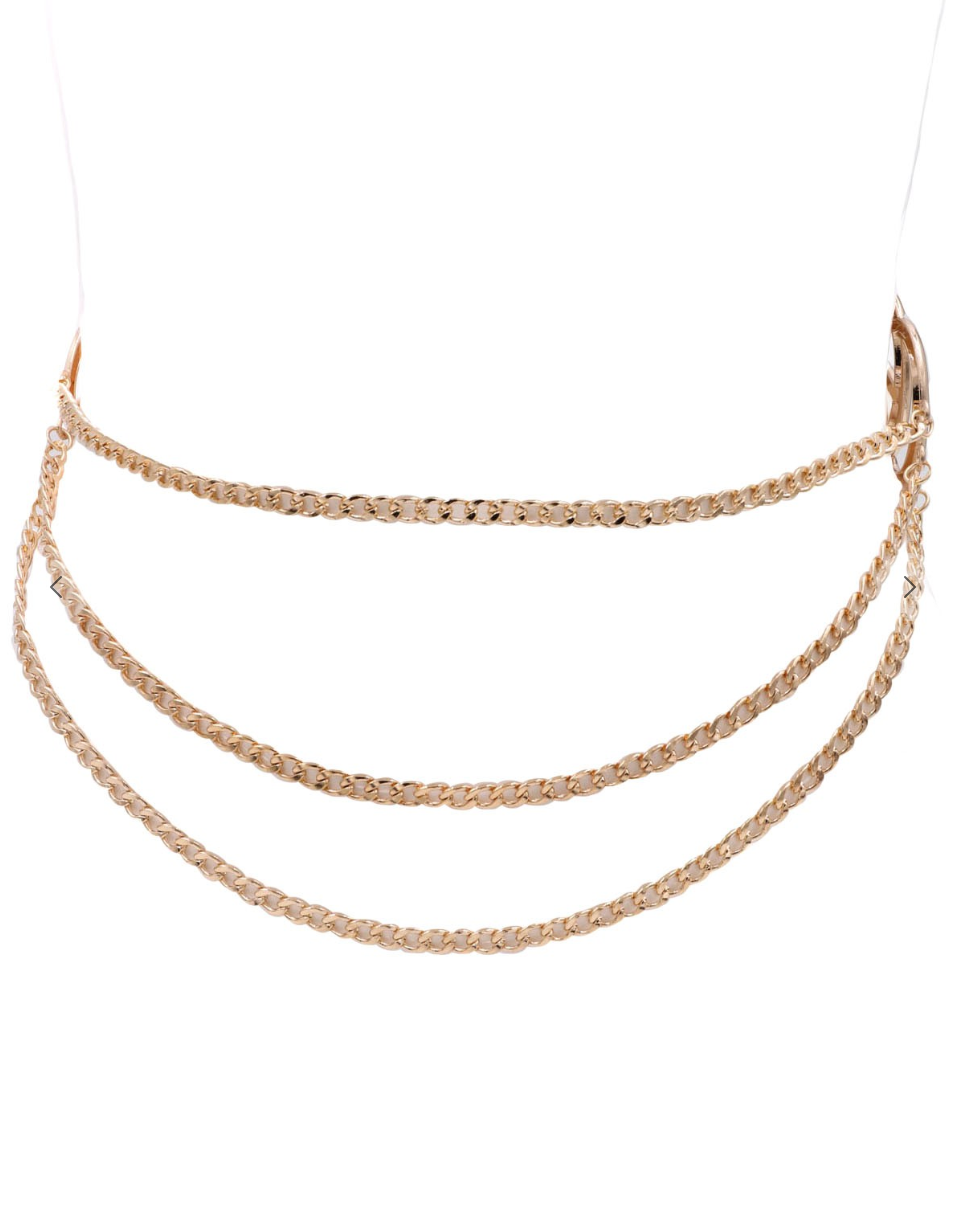 Metal GO Drape Chain Belt