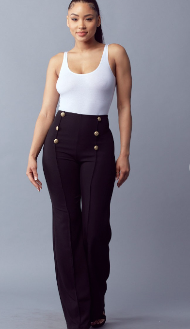 Button Down Flare Pants