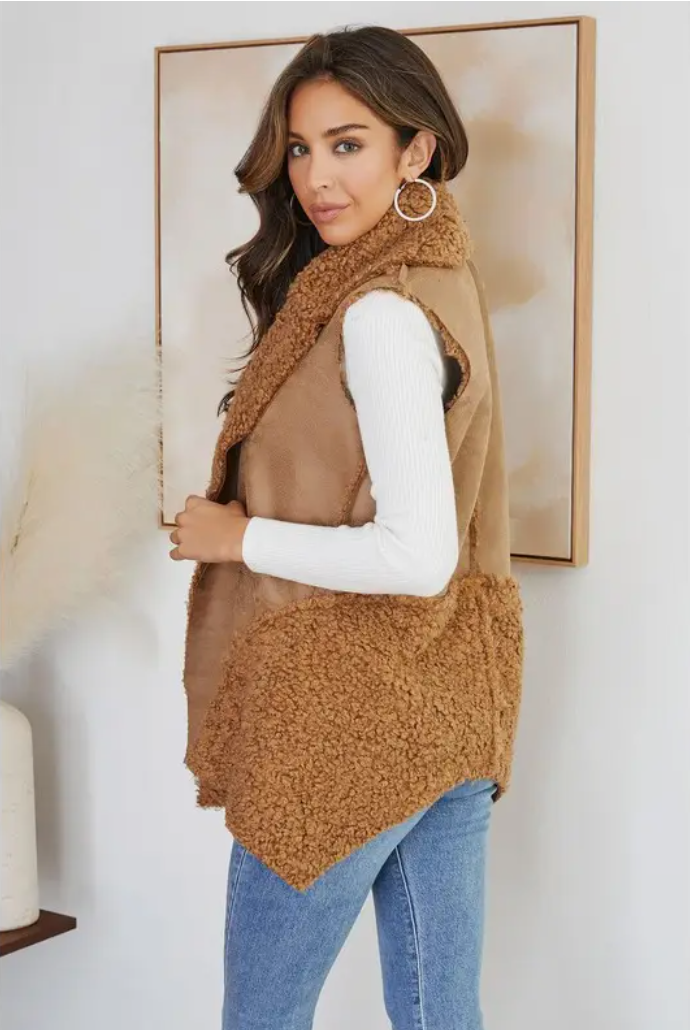Faux Shearing Sherpa Vest