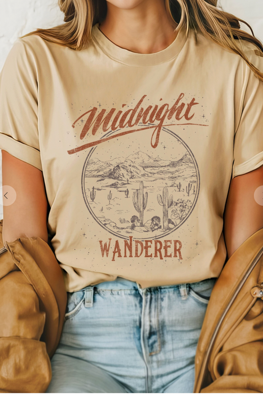 Midnight Wanderer Desert Graphic Tee
