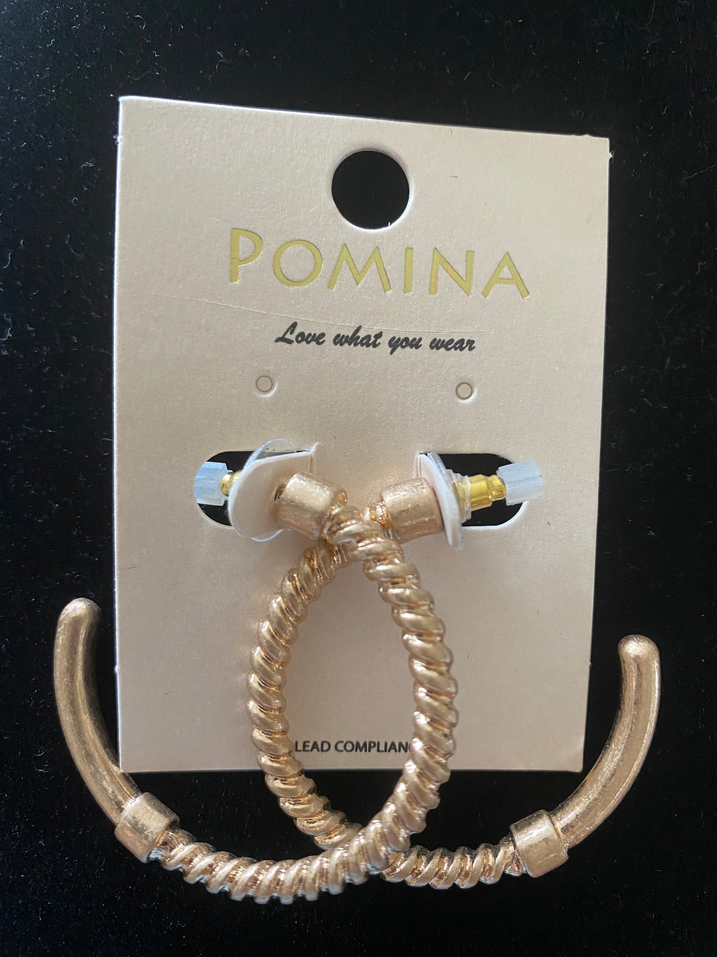 Gold Twisted Hoop Design