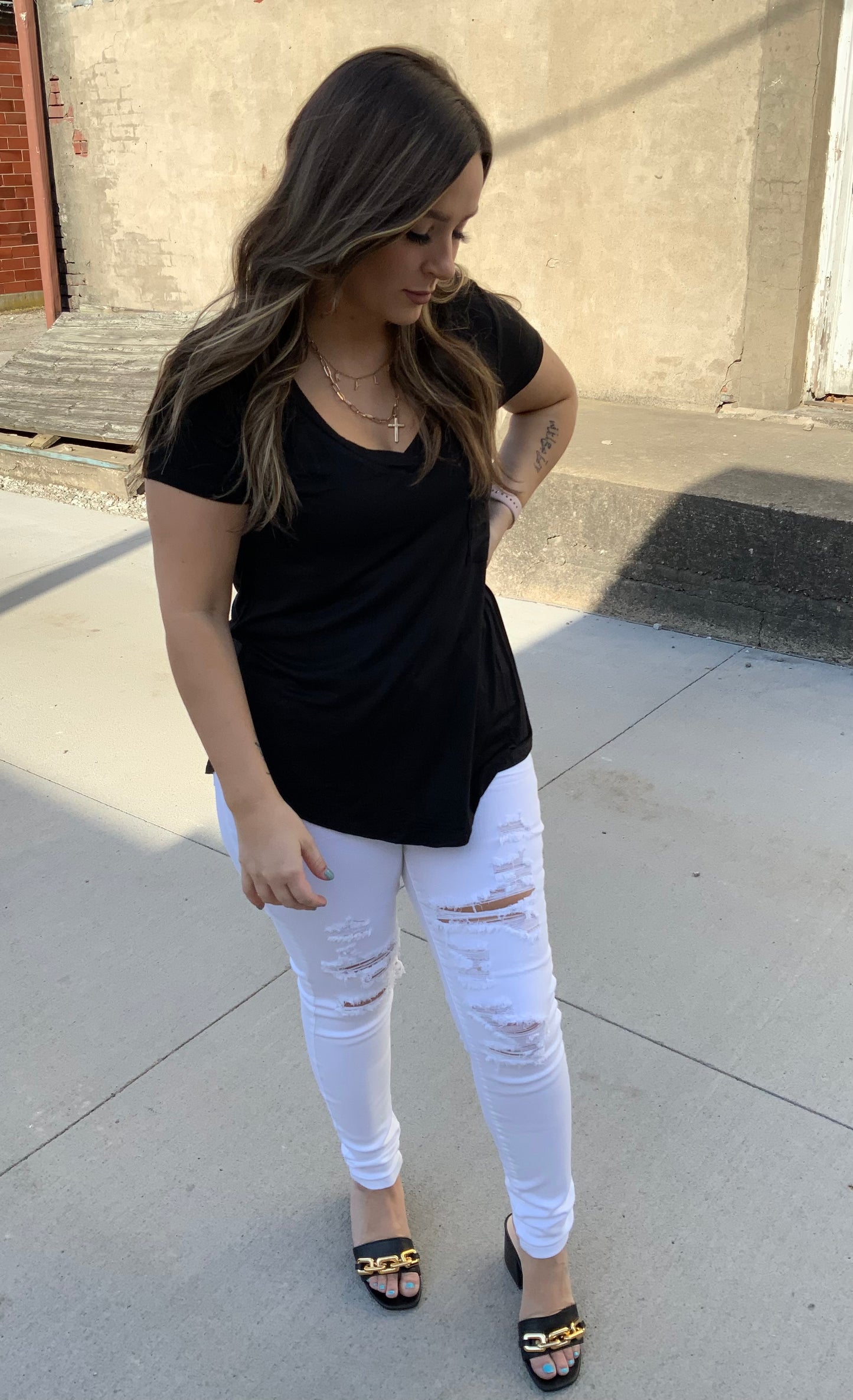 Judy Blue Mid-Rise Skinny Destroyed