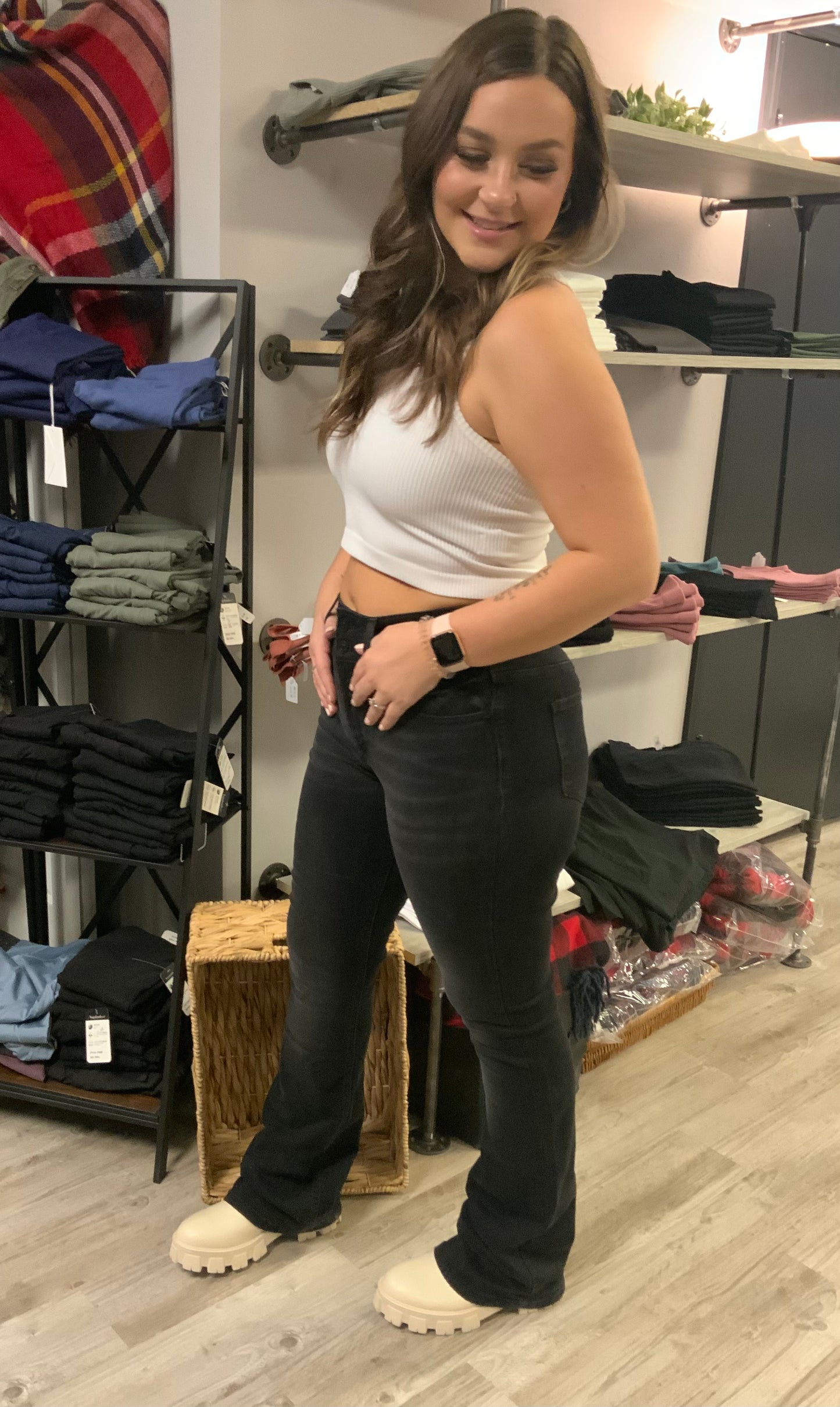 Midnight Black Bootcut Jeans