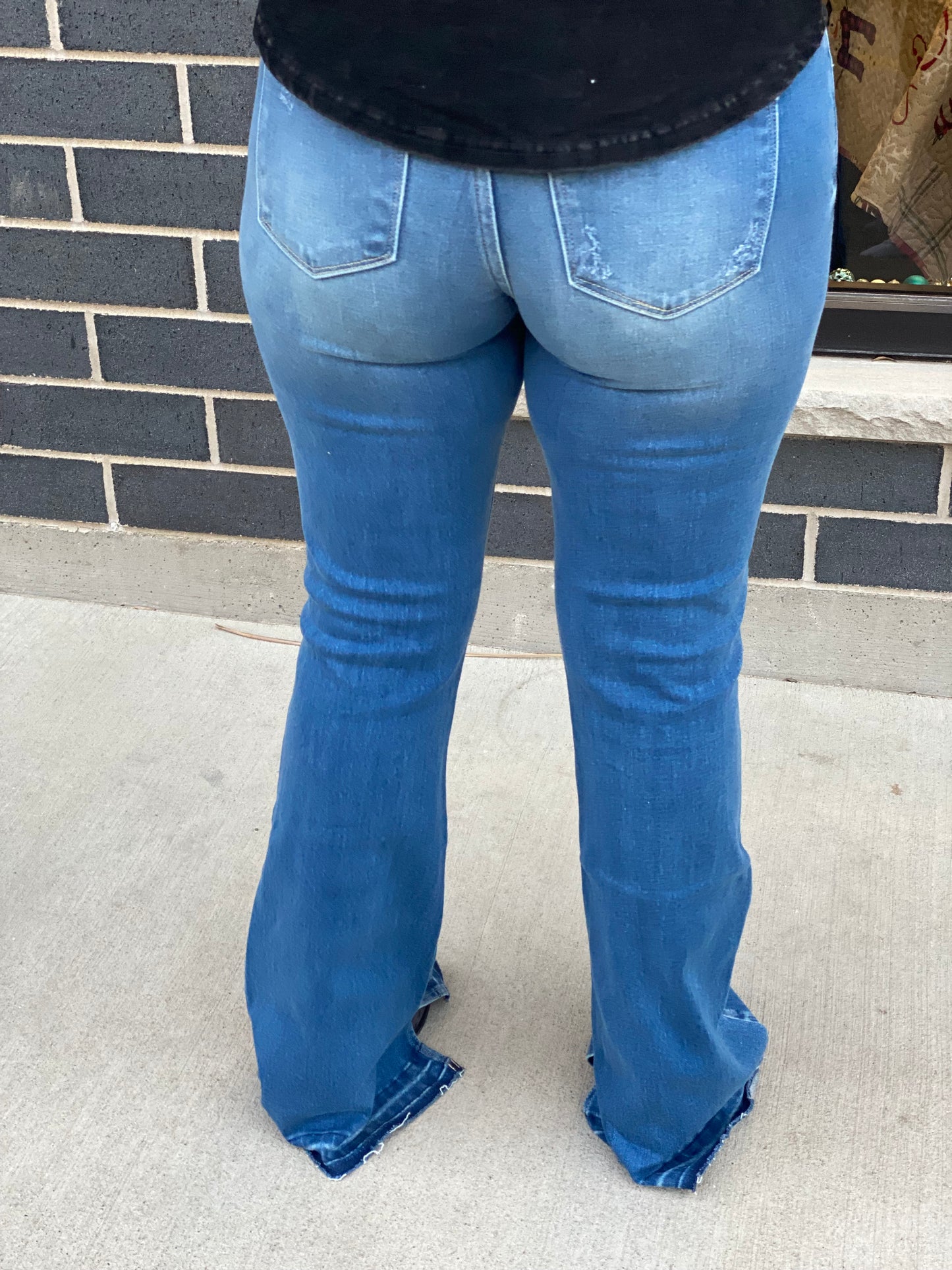 Mindy Mid Rise Button Fly Flare