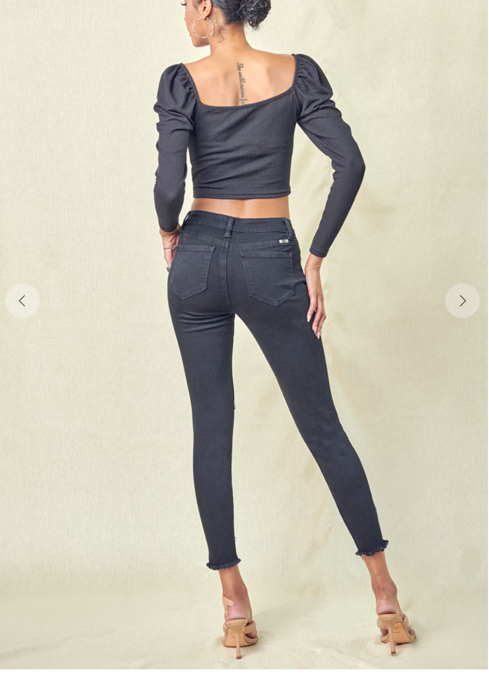 KanCan Black Mid Rise Super Skinny Jeans