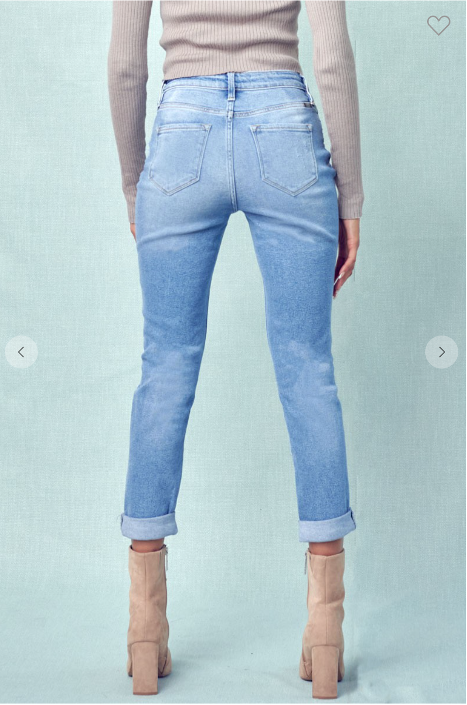 KanCan High Rise Cuffed Mom Jeans