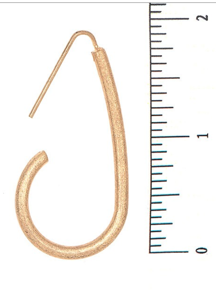 Semi Teardrop Hook Earring