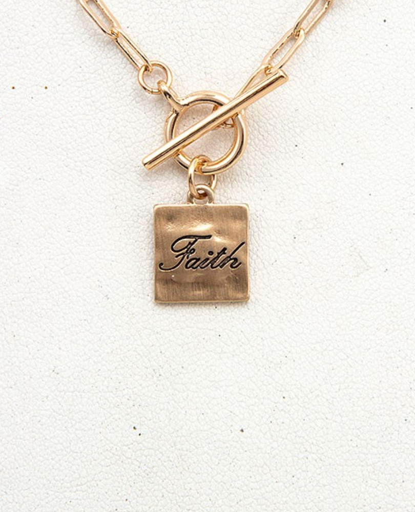 Dainty Faith Pendant Necklace