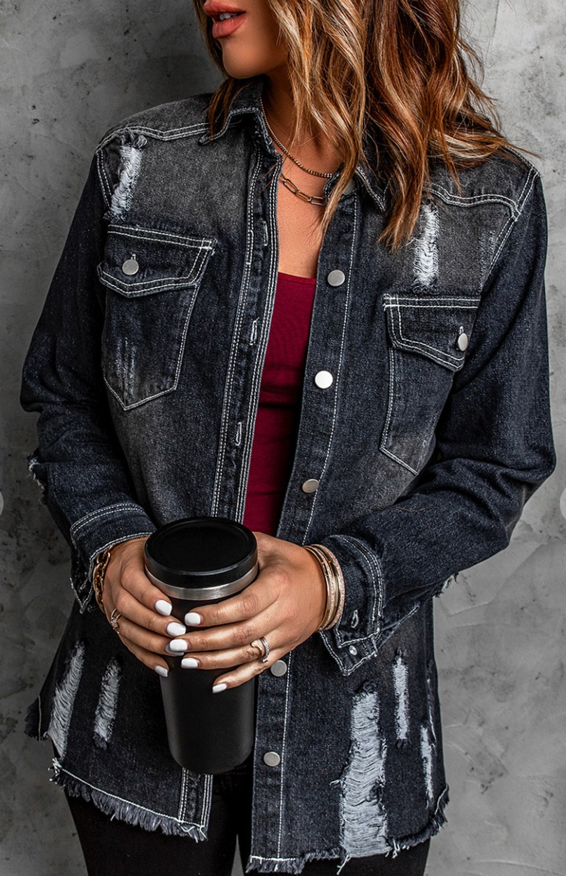 My Best Distressed Denim Jacket
