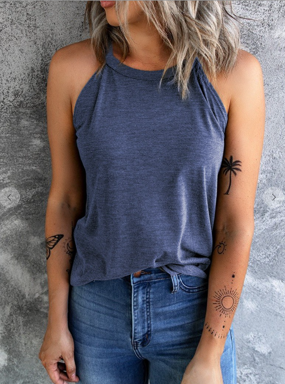 Basic Crew Neck Tank Top