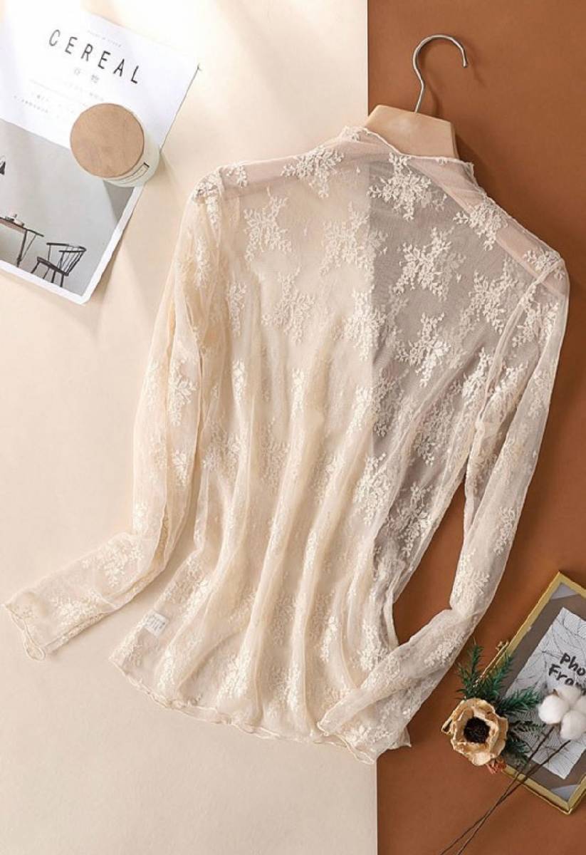 Sheer Lace Long Sleeve Top