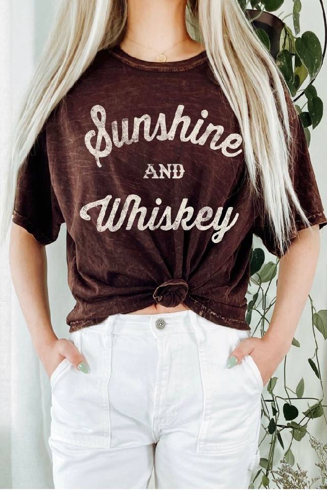 Sunshine And Whiskey Mineral Long Crop Top