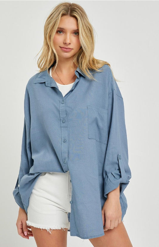 New Day Oversized Linen Shirt