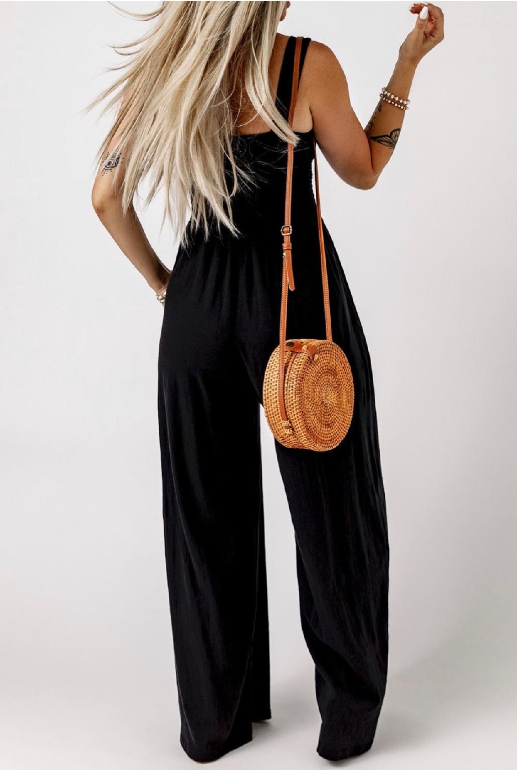 Jada Smocked Wide Leg Jumpsuit