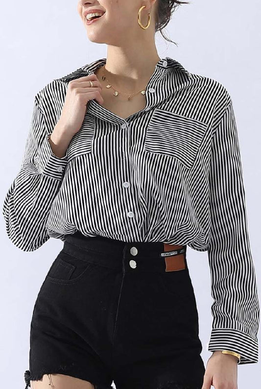 Callie Button Down Stripe Shirt