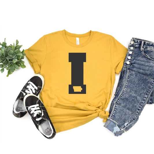 Big I Iowa Boutique Style Tee