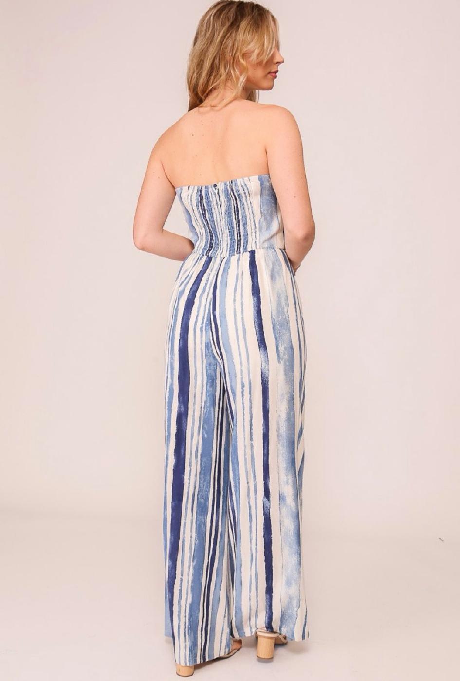 Enchanting Off The Shoulder Striped Jumpsuit