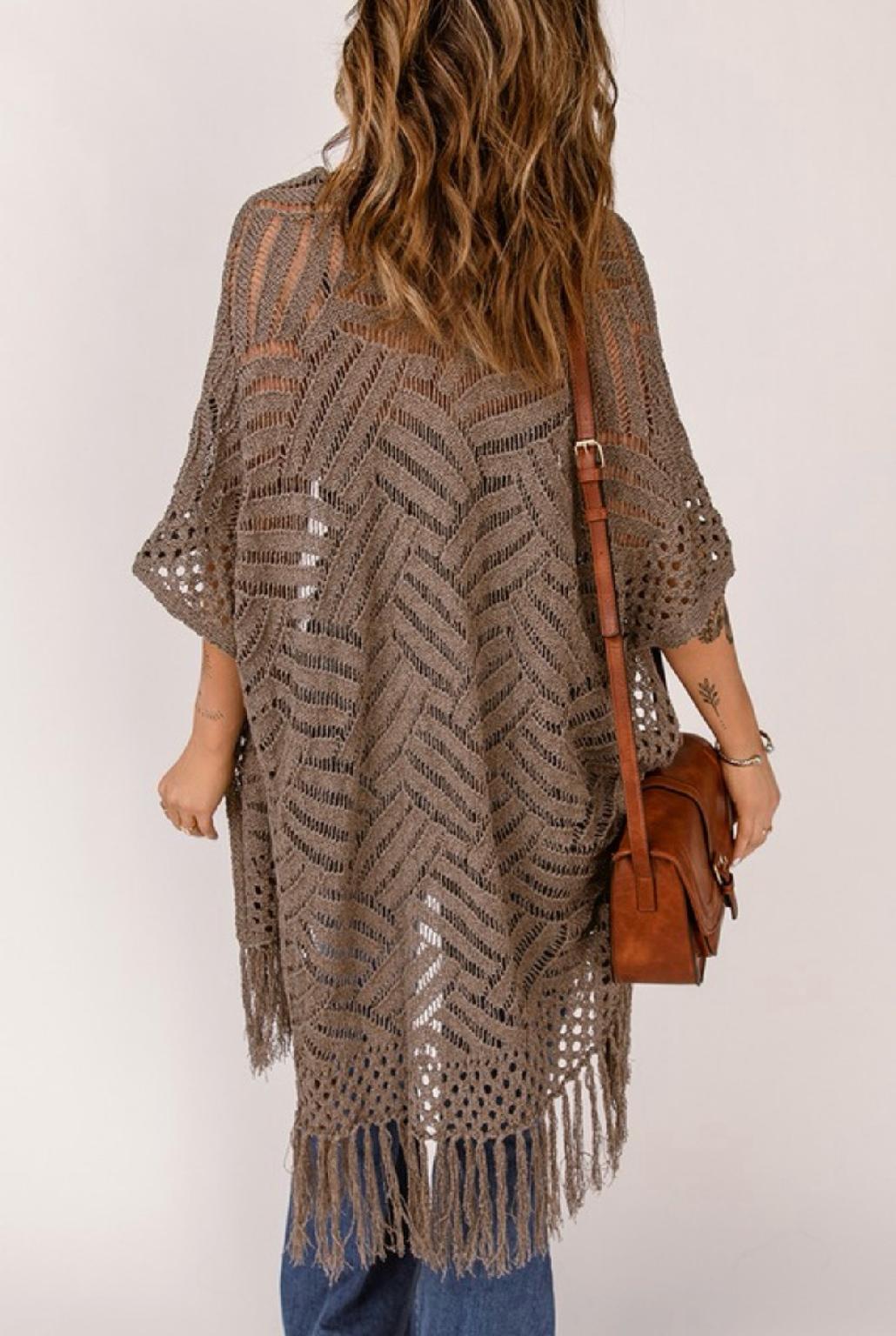 Boho Loose Knitwear Kimono with Slits