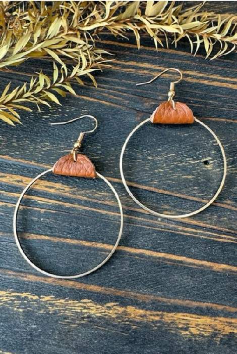 Tory PU Leather Hoop Earrings