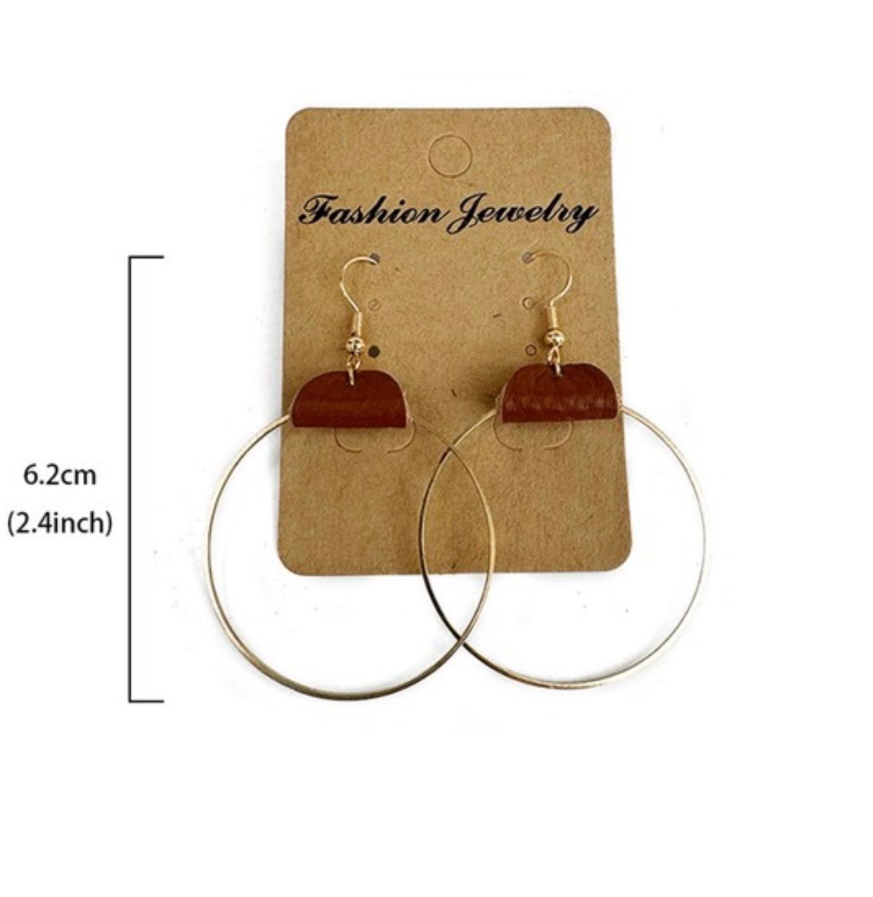 Tory PU Leather Hoop Earrings