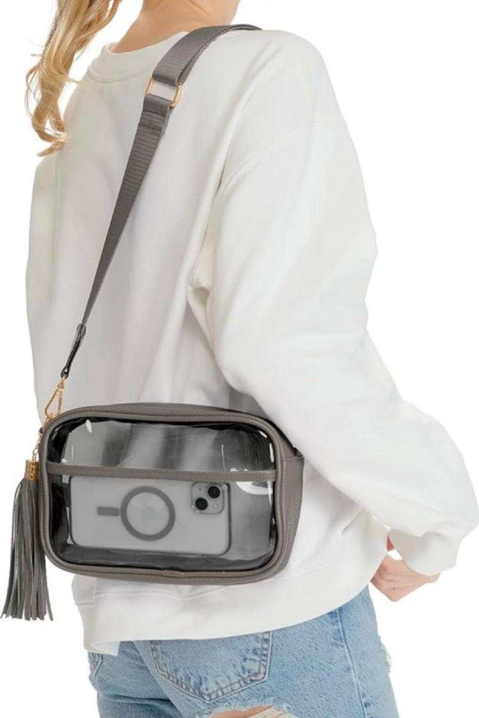 Stadium Clear PU Crossbody Shoulder Camera Bag