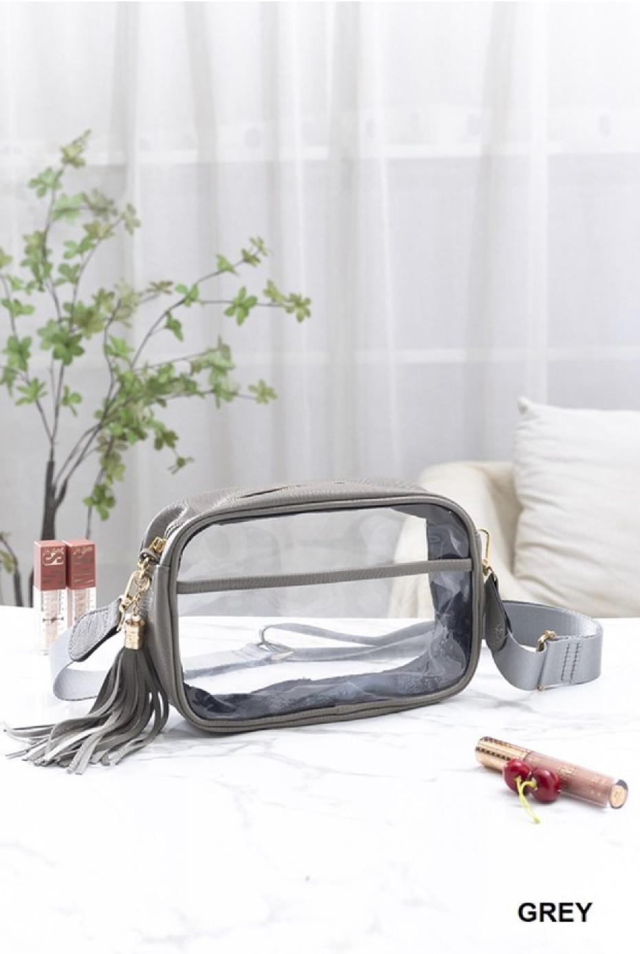 Stadium Clear PU Crossbody Shoulder Camera Bag