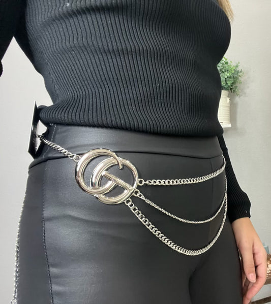 Metal GO Drape Chain Belt