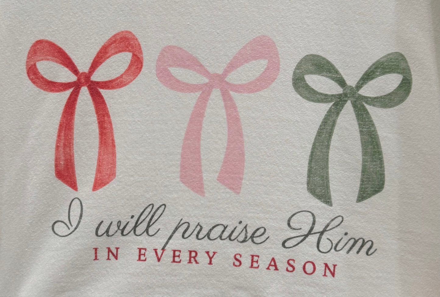 I Will Praise Him Every Season Graphic Sweatshirt