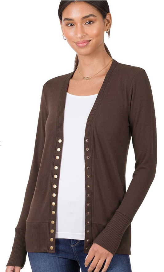 Gracie Snap Button Sweater Cardigan