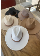 Structured Wide Brim Panama Hat In Vegan Felt